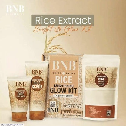BNB 3in 1 rice Brightening Glow Kit Bundle
