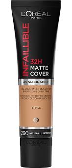 L'Oreal Paris Infallible 32H Matte Cover{Buy 1 get 1 FREE} Foundation with 4% Niacinamide