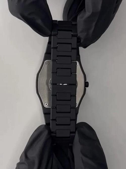 Arabic Aura Watch black fiber strap