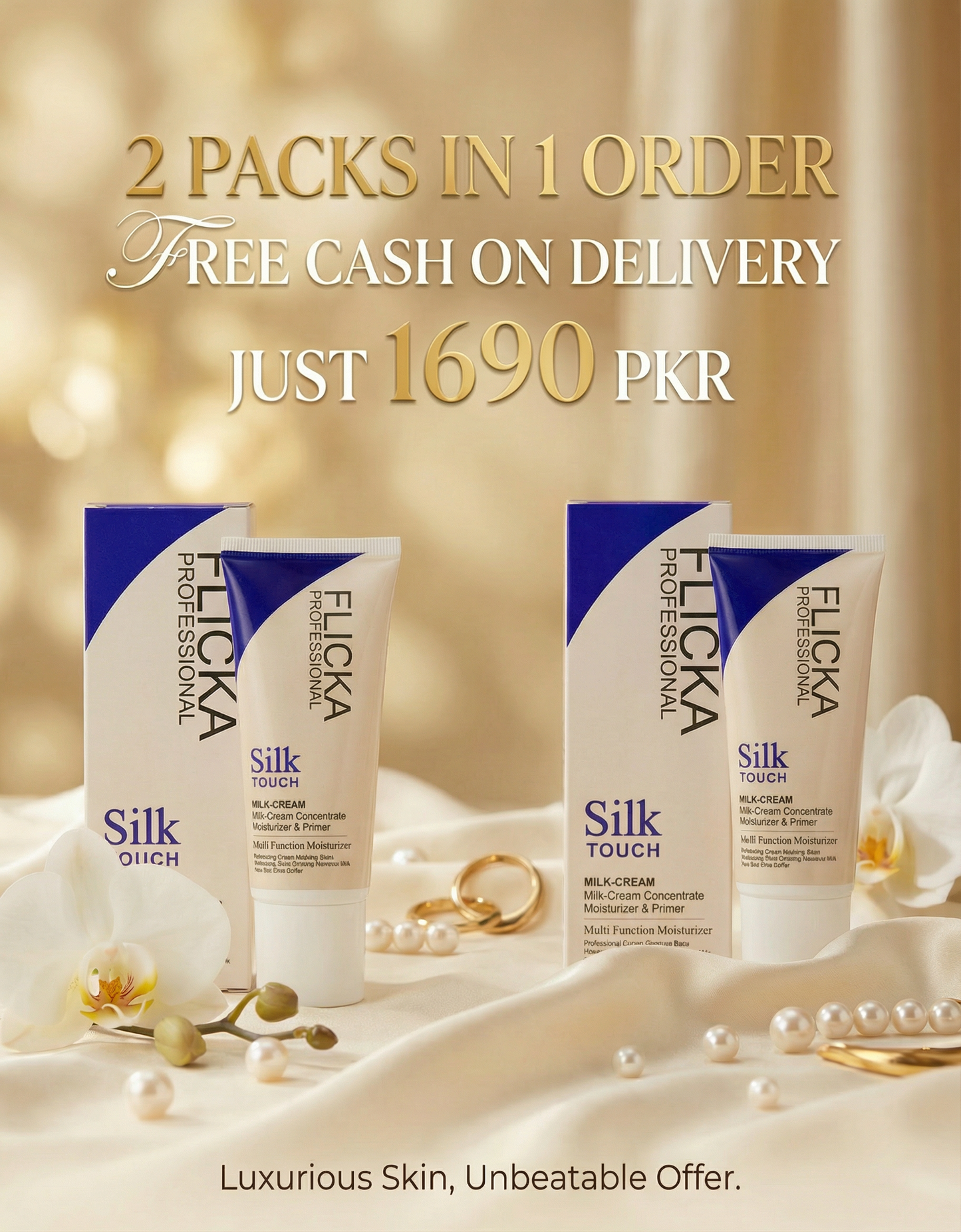 FLICKA Silk Touch Milk Cream [Buy 1 get 1 FREE]